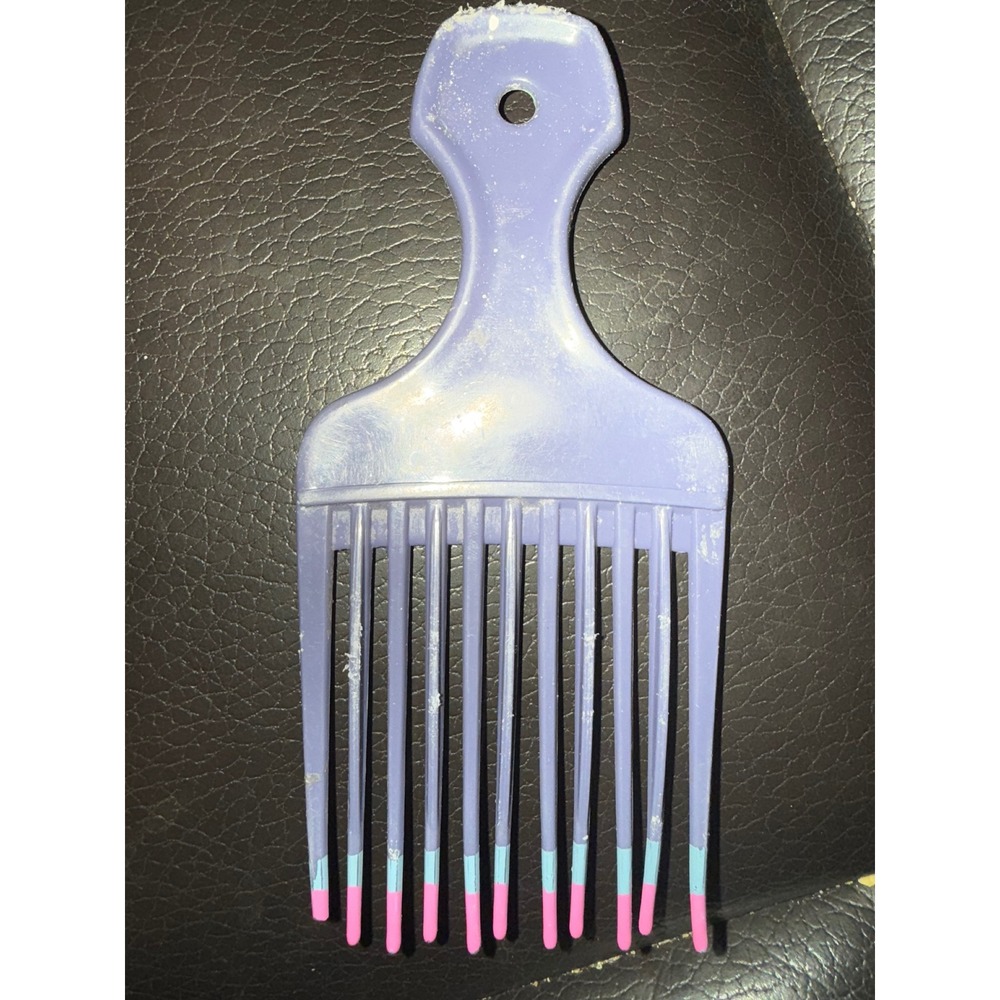 Goody Vintage Colorful Hair Pick Comb Afro Styling Tool Purple Handle